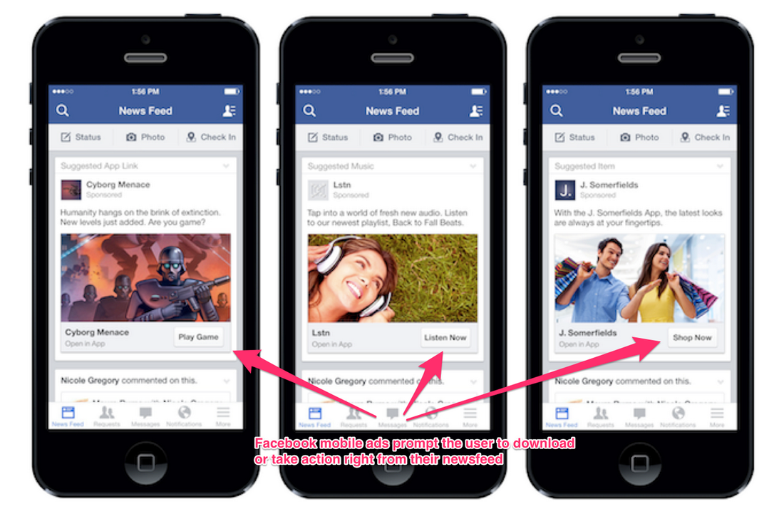 Real Time Mobile In Feed Facebook Ads
